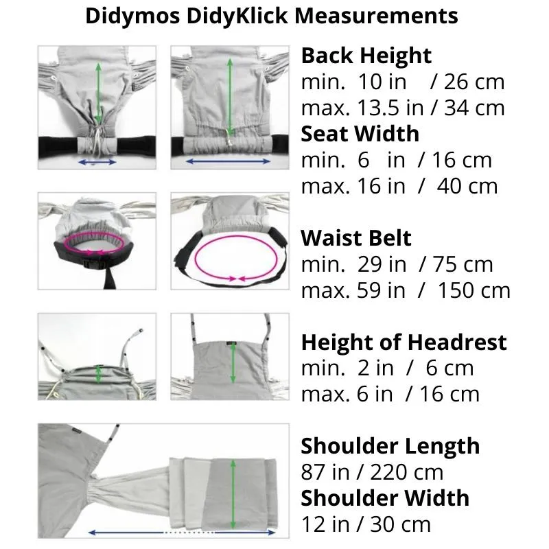 Metro Monochrome DidyKlick Half Buckle by Didymos