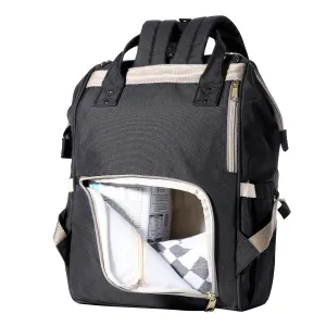 Midnight/Purple Embroidered Diaper Backpack