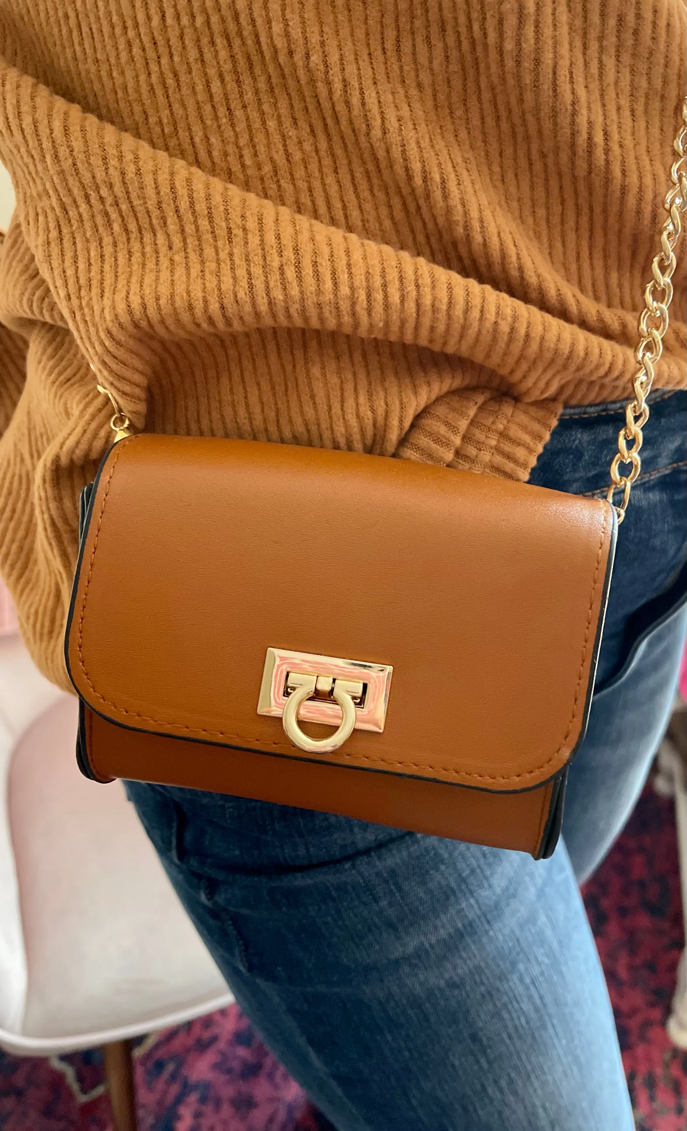 Mini Faux Leather Waist Belt Bag