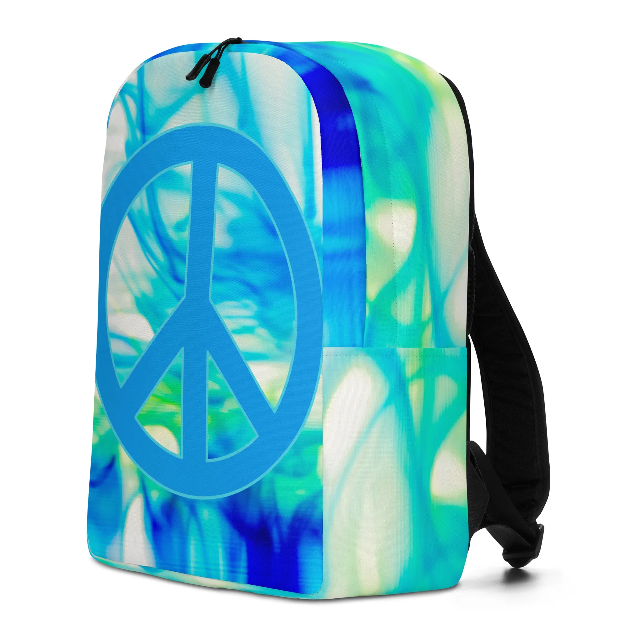 Minimalist Backpack Tie Dye Peace Sign