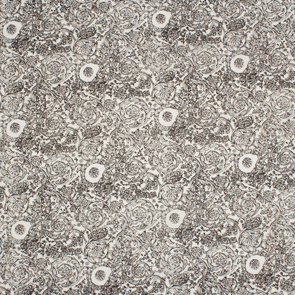 Monochrome Baroque Printed Cotton Tana Lawn (A 1.40m Piece)