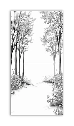 Monochrome Forest Serenity