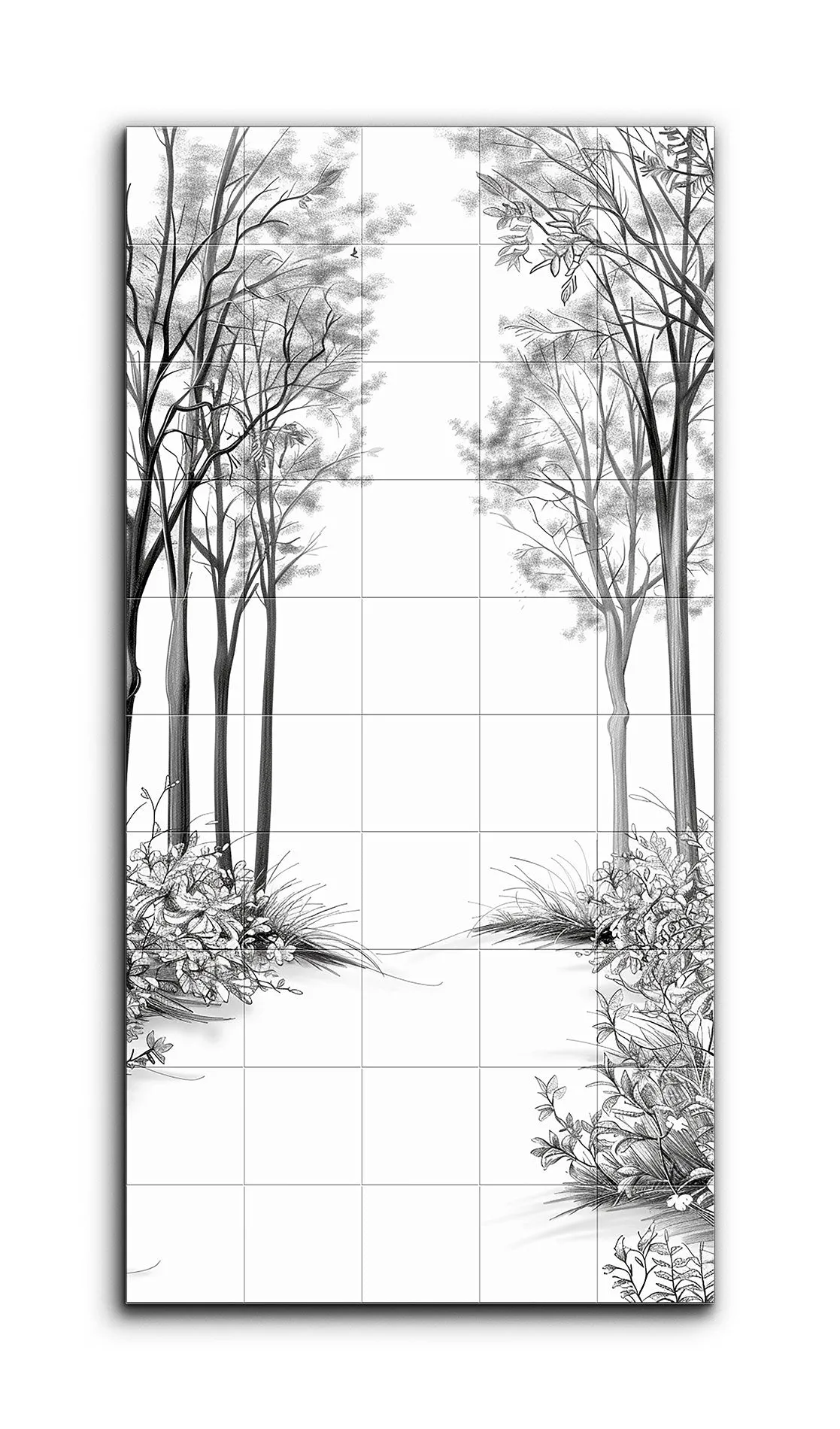 Monochrome Forest Serenity
