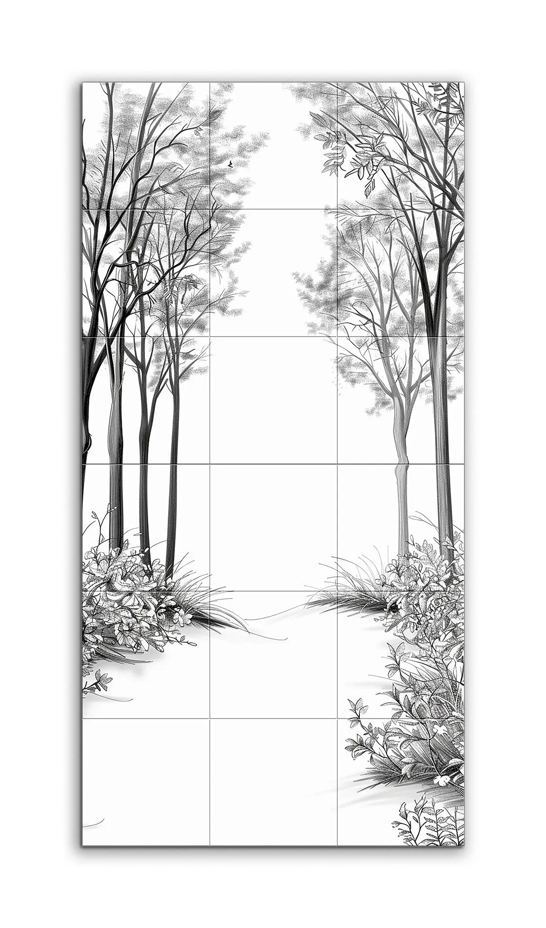 Monochrome Forest Serenity