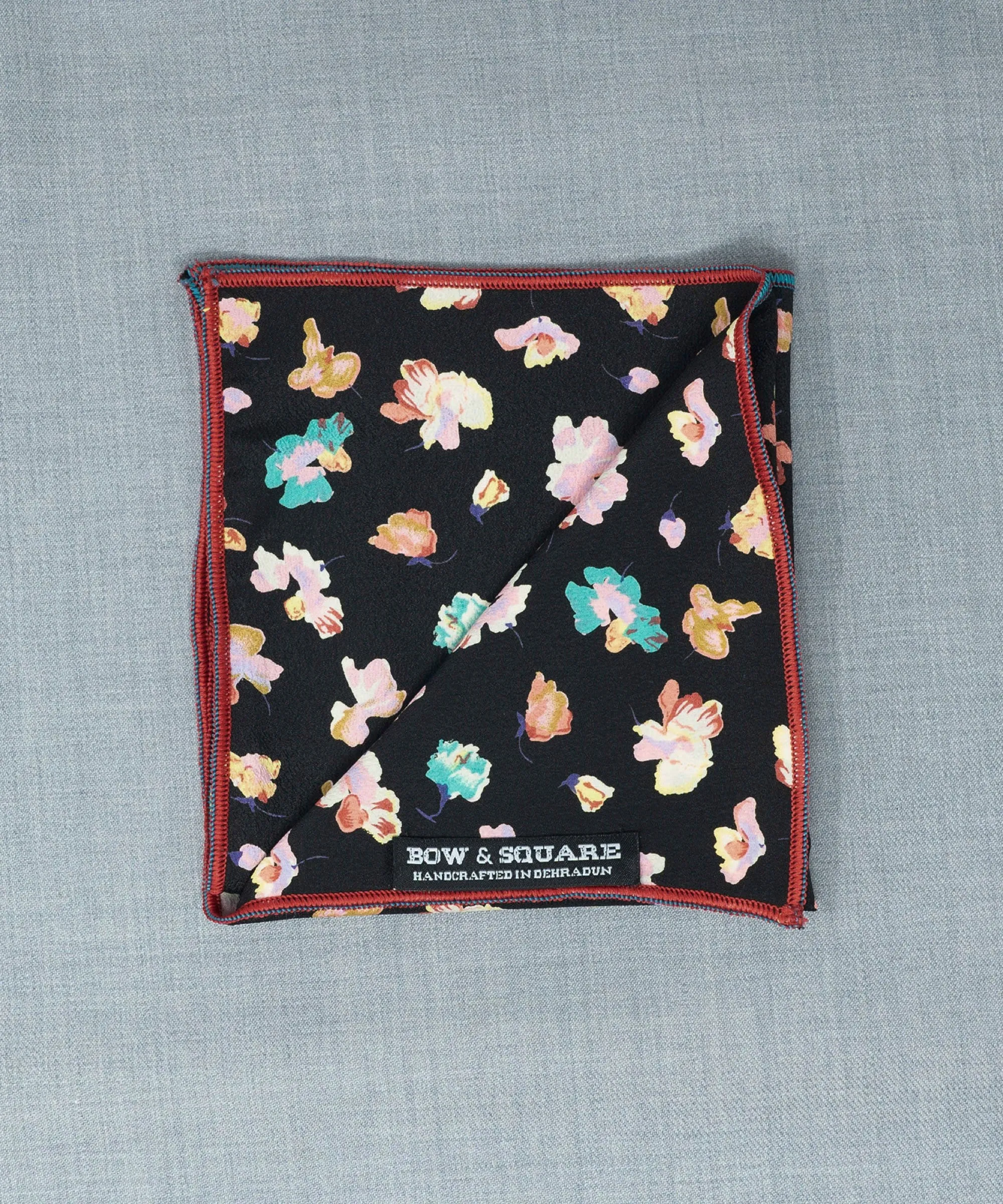 Monochrome Multicolored Pocket Square