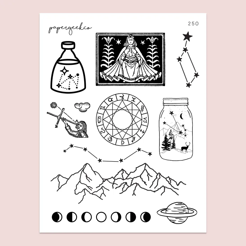 Monochrome Stickers 250
