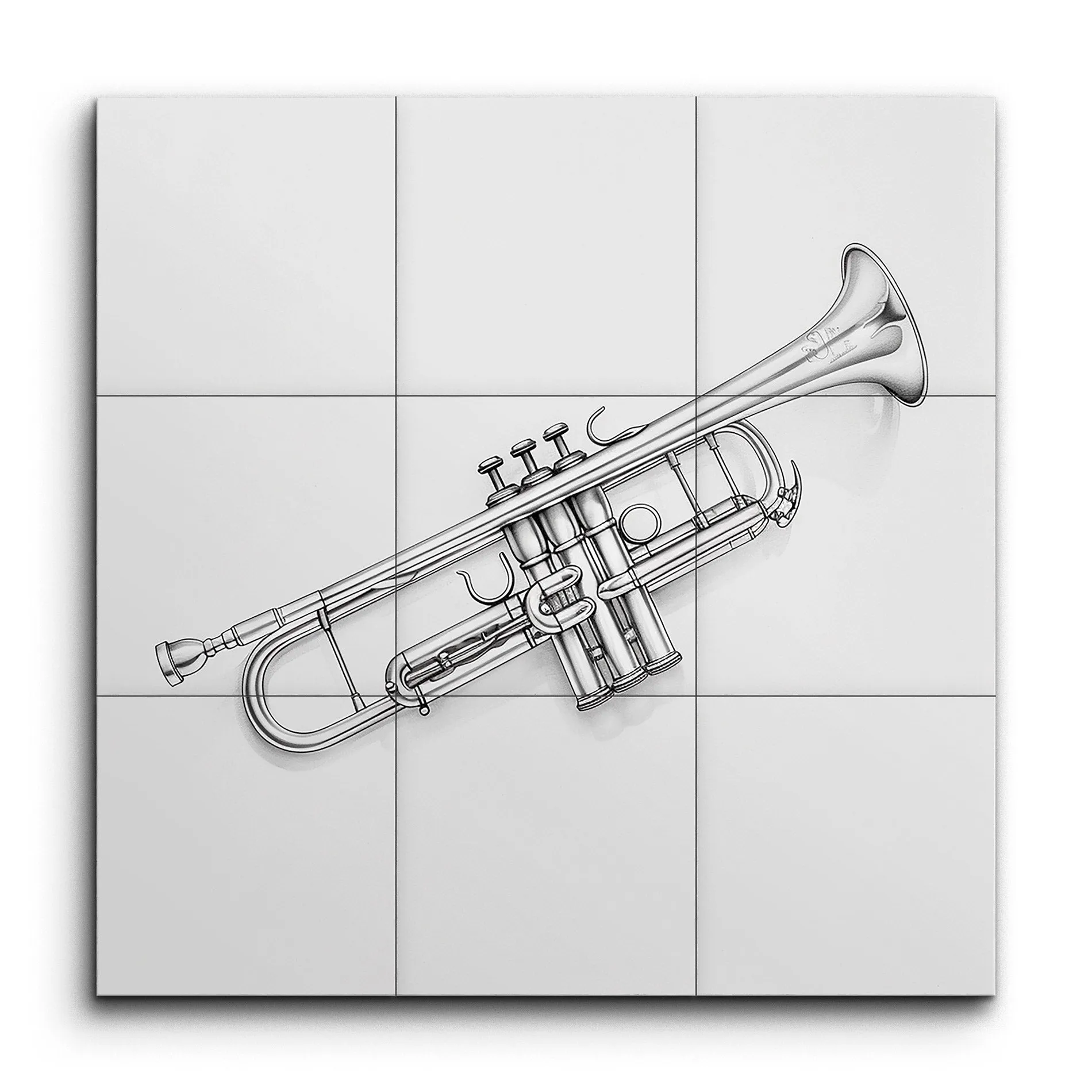 Monochrome Trumpet Elegance