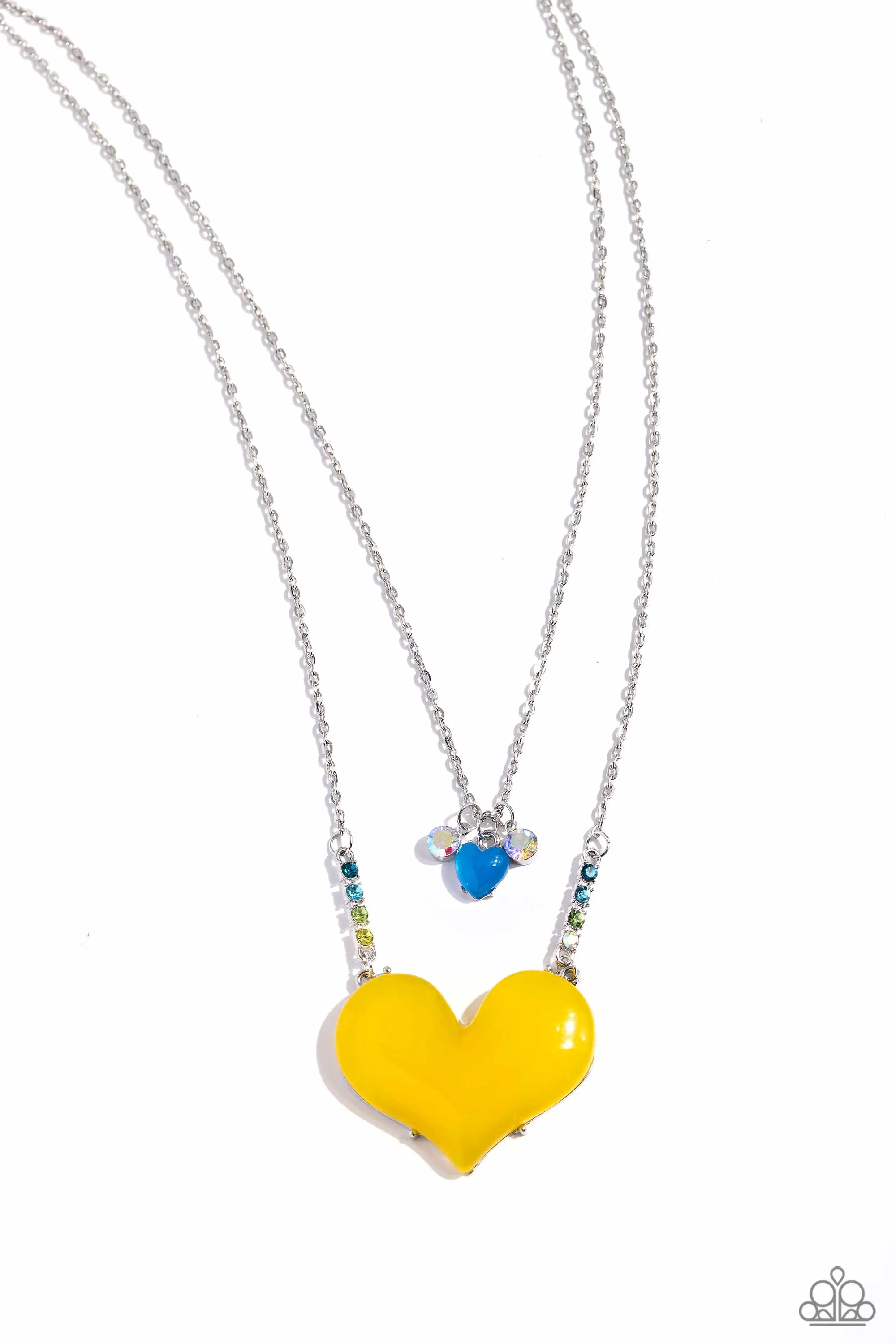 Necklace Heart-Racing Recognition - Yellow VDAY V150