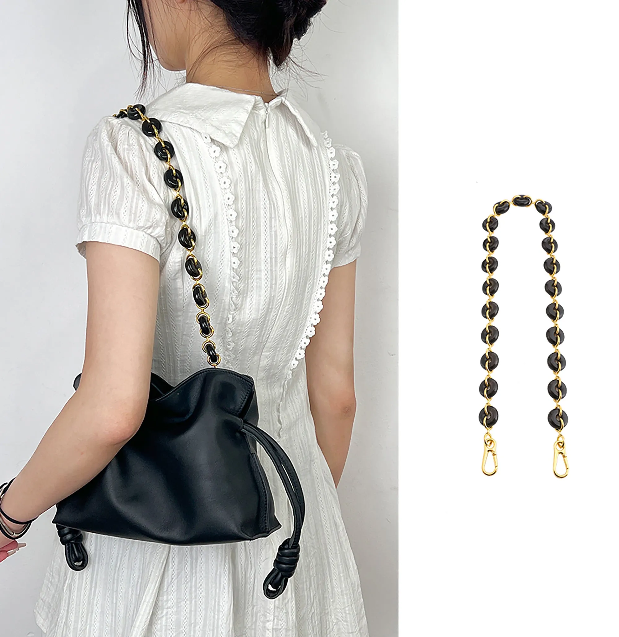 New Donut Chain Accessories for Flamenco Bag, Acrylic Chain Replacement Strap