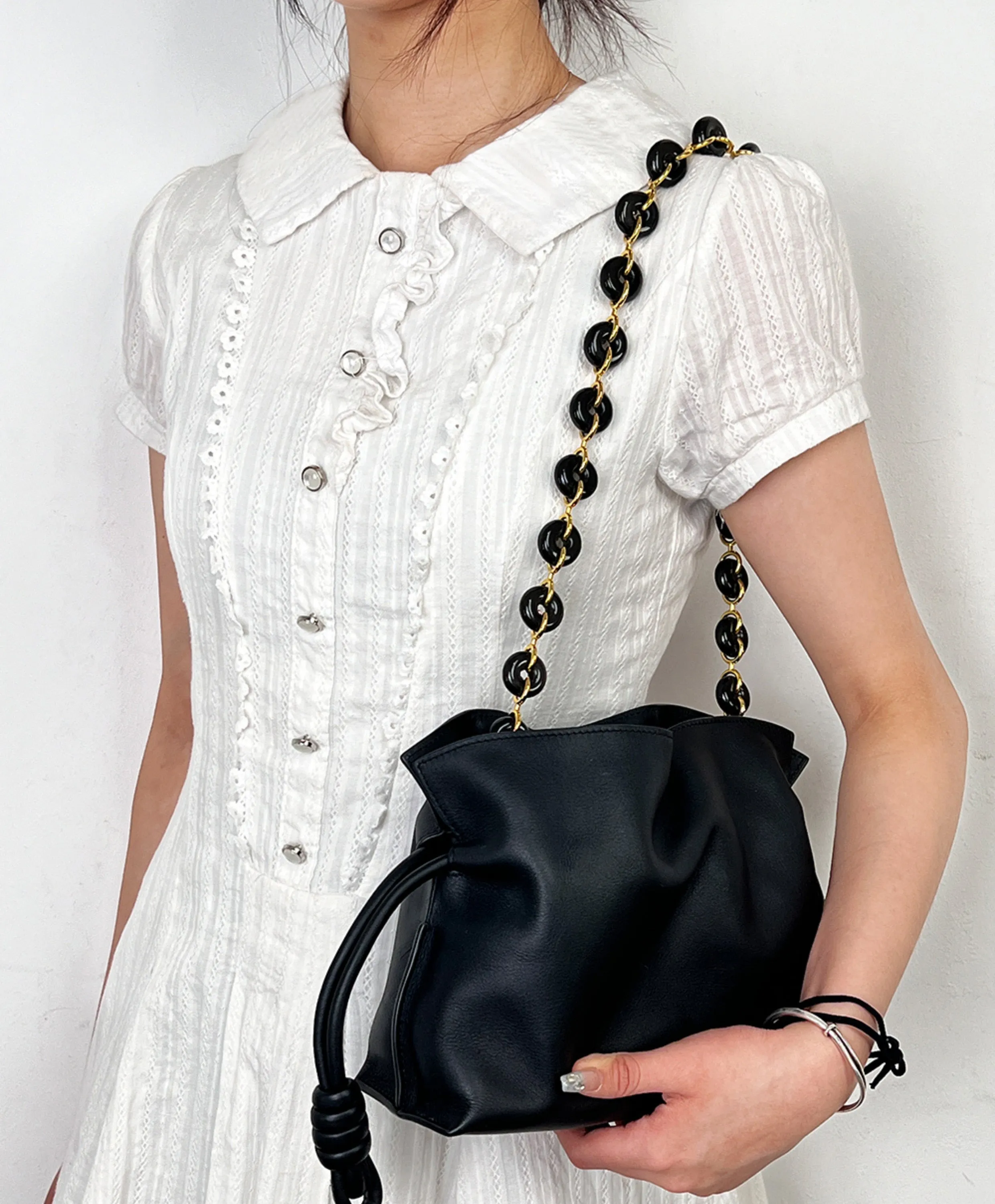 New Donut Chain Accessories for Flamenco Bag, Acrylic Chain Replacement Strap