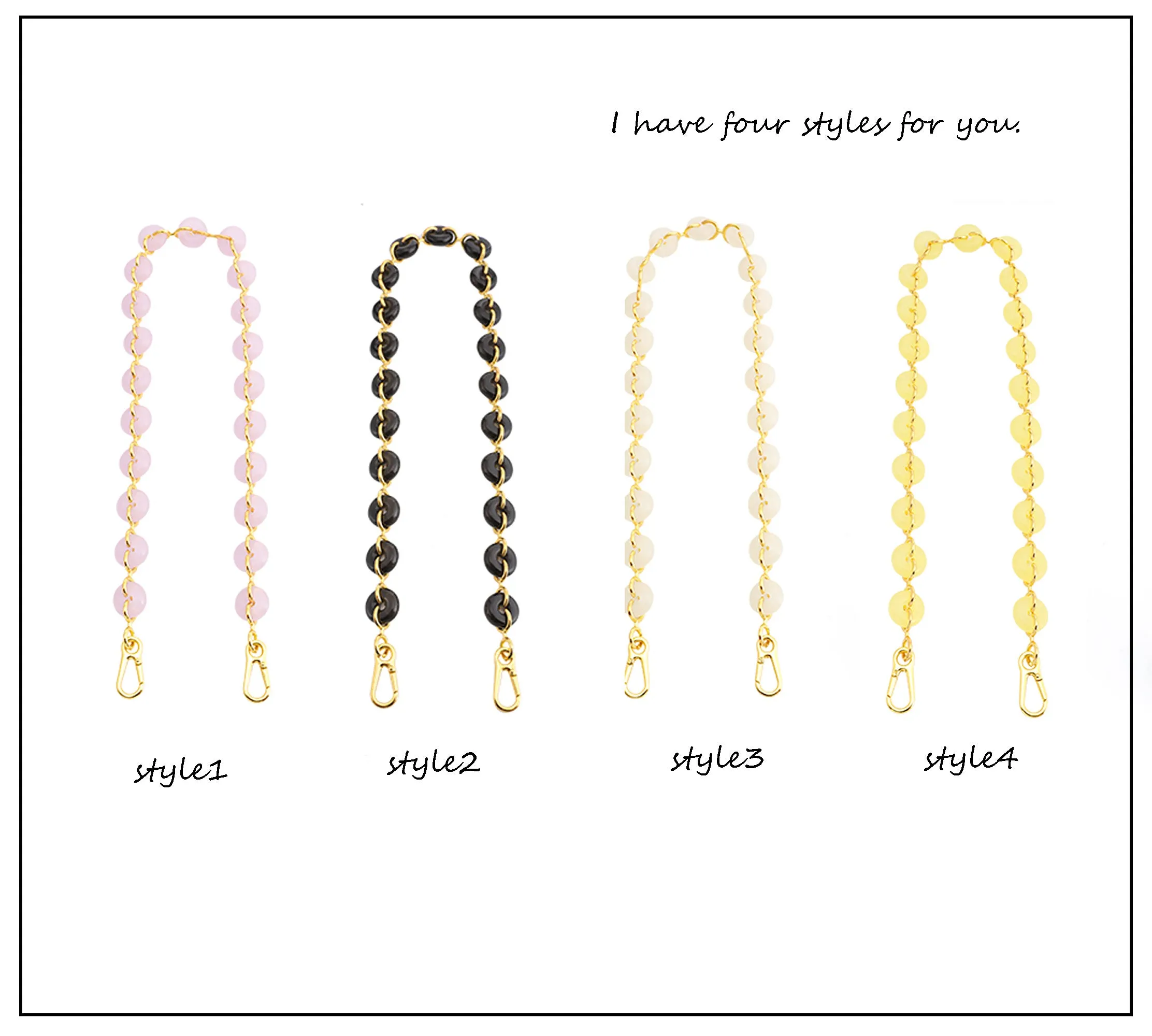 New Donut Chain Accessories for Flamenco Bag, Acrylic Chain Replacement Strap