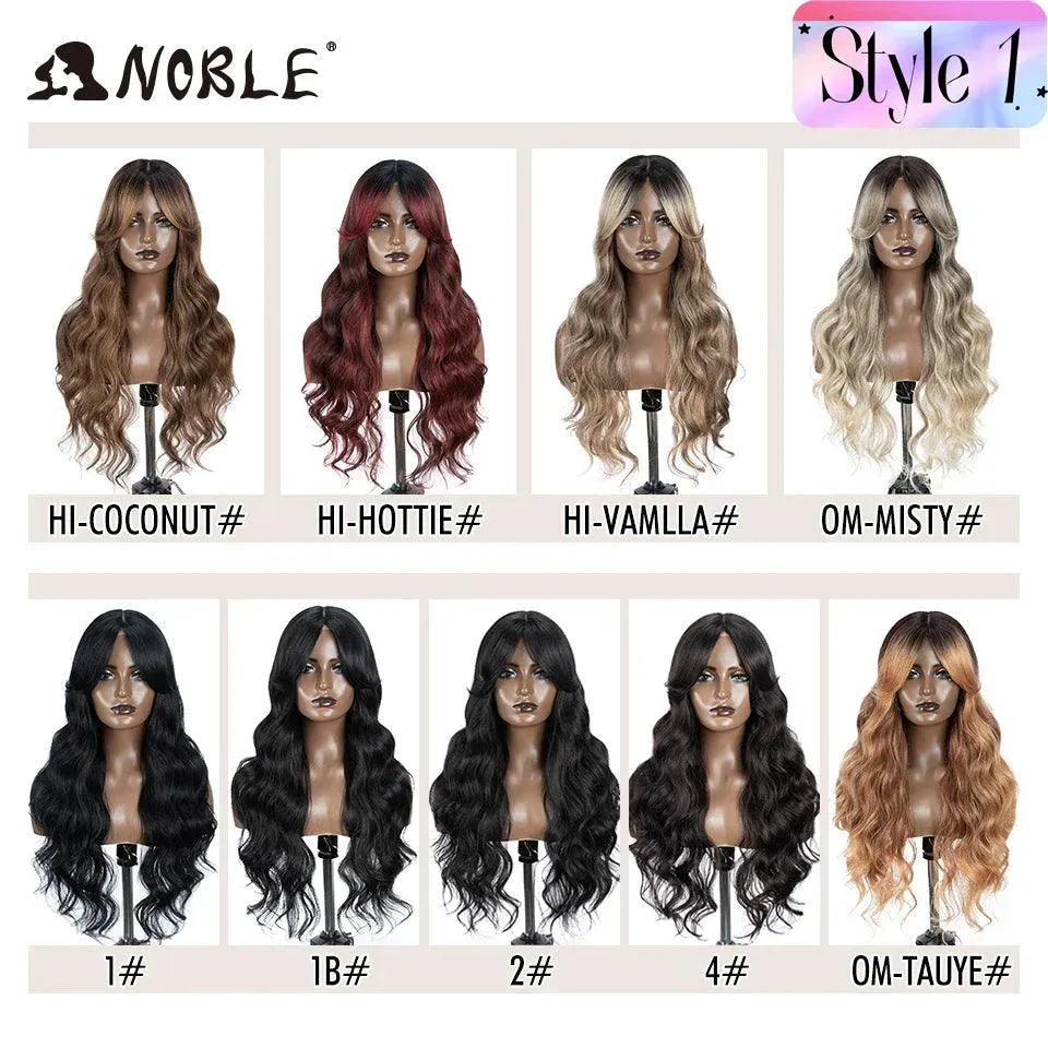 Noble Blonde Wavy Lace Front Wig: Stylish Ombre Hairpiece