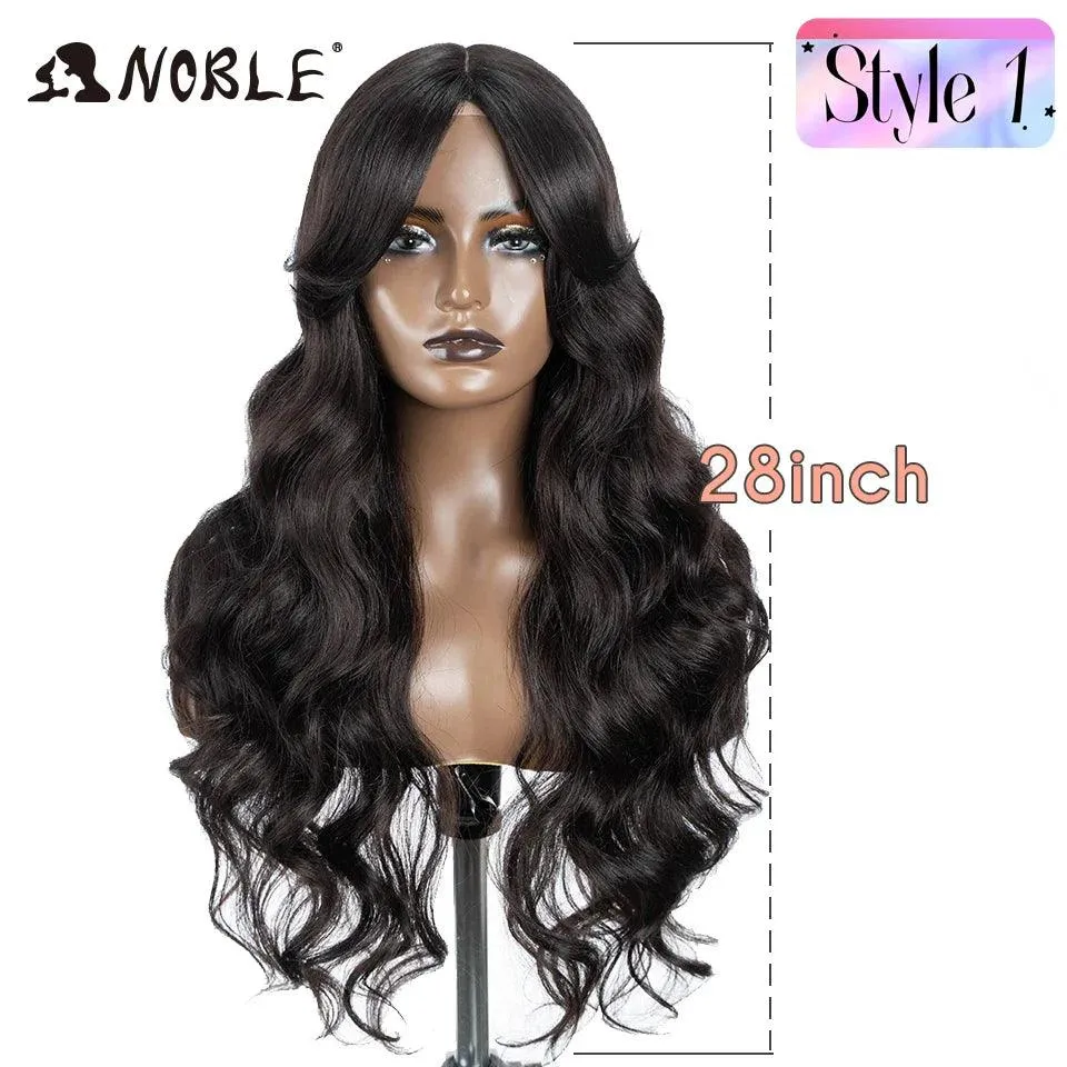 Noble Blonde Wavy Lace Front Wig: Stylish Ombre Hairpiece