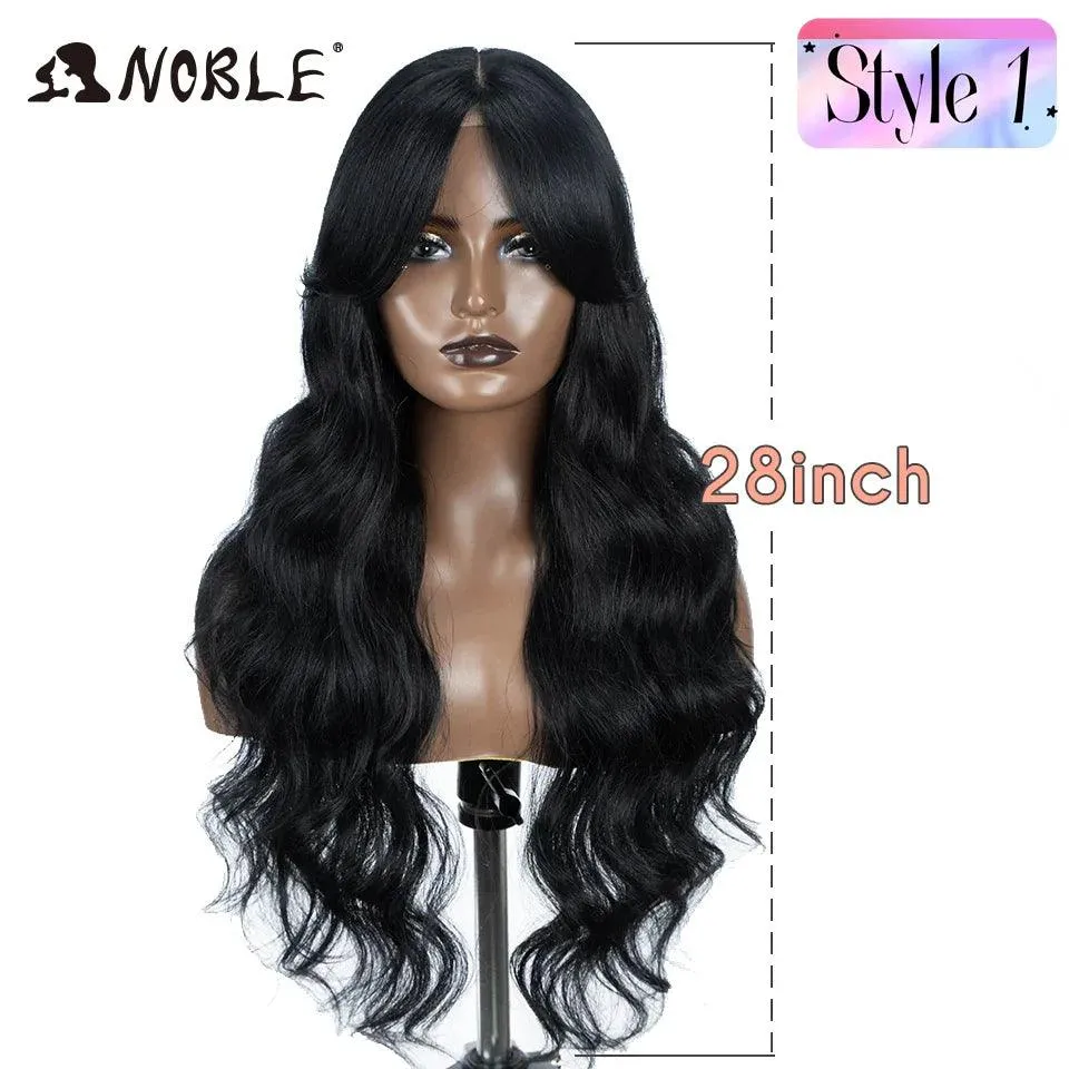Noble Blonde Wavy Lace Front Wig: Stylish Ombre Hairpiece