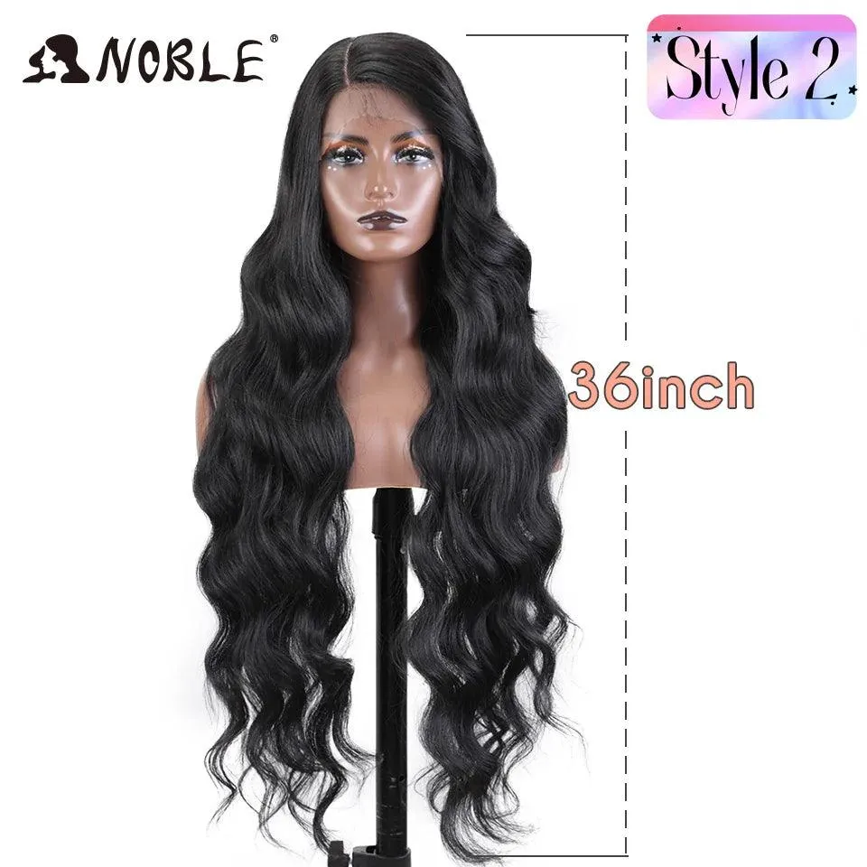 Noble Blonde Wavy Lace Front Wig: Stylish Ombre Hairpiece