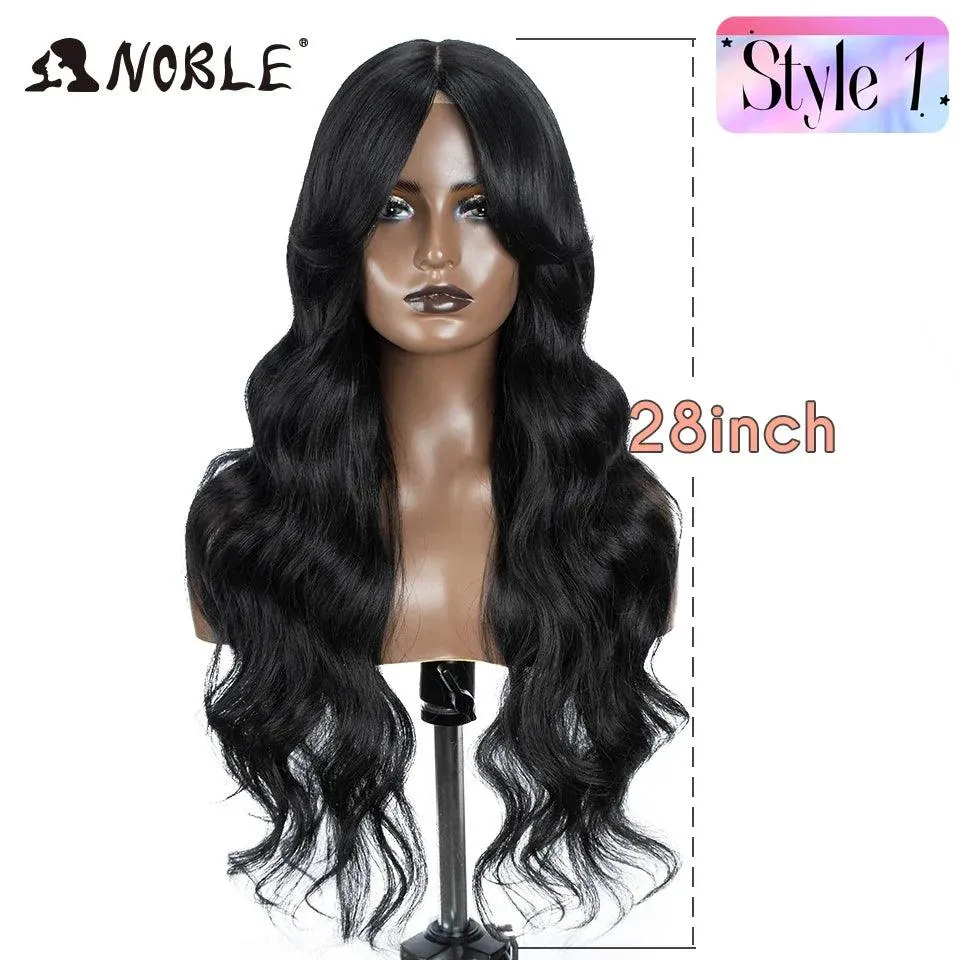Noble Blonde Wavy Lace Front Wig: Stylish Ombre Hairpiece