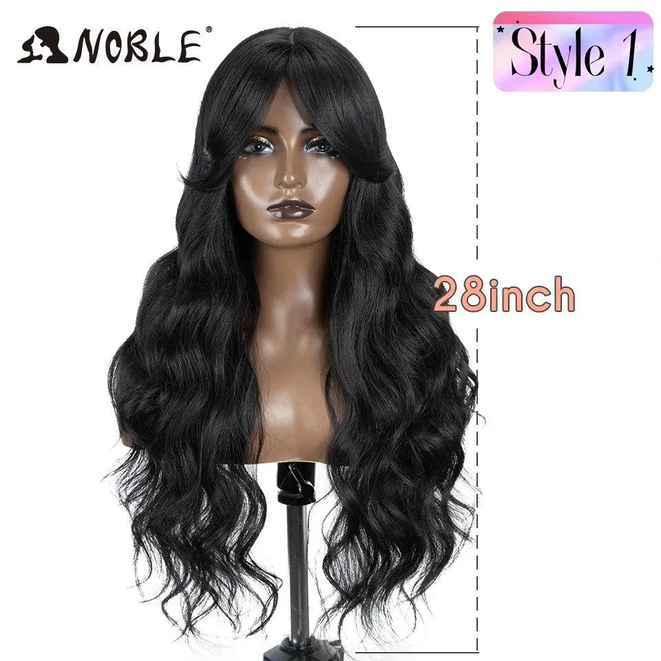 Noble Blonde Wavy Lace Front Wig: Stylish Ombre Hairpiece
