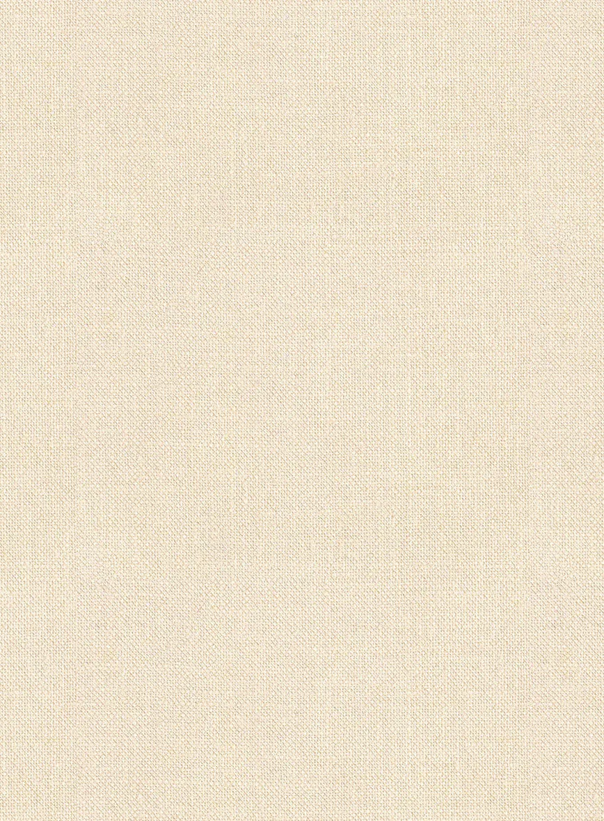 Noble Cream Wool Silk Linen Pants