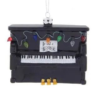 Noble Gems™ Upright Piano Glass Ornament