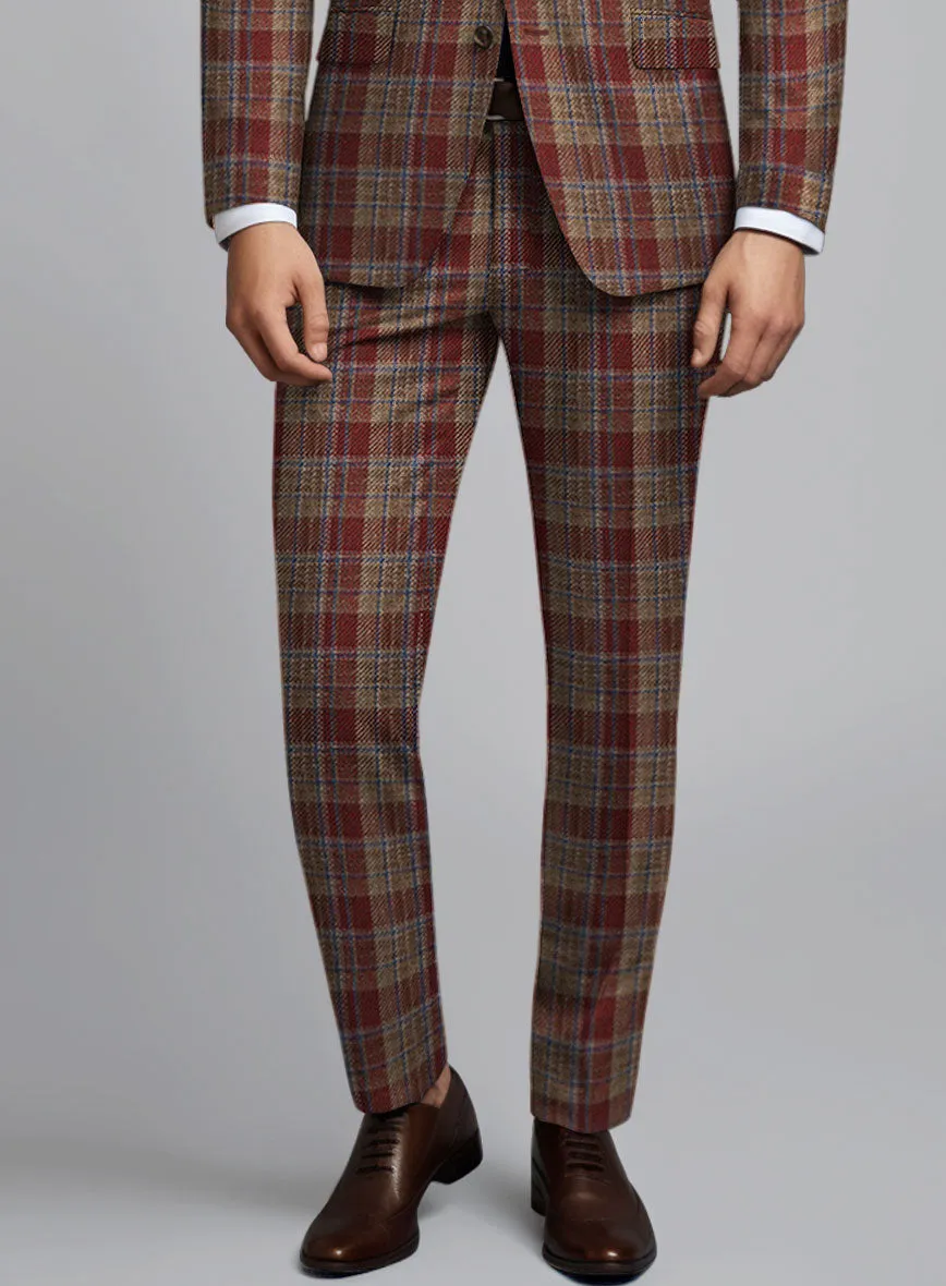 Noble Rafaela Check Wool Silk Linen Suit