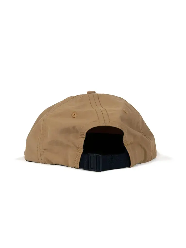 Nylon Twill Weather Cloth 6 Panel Cap- Khaki