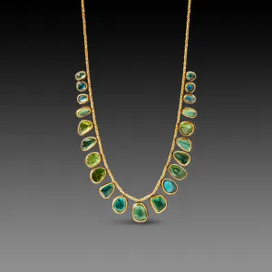 Ombre Green Tourmaline Necklace