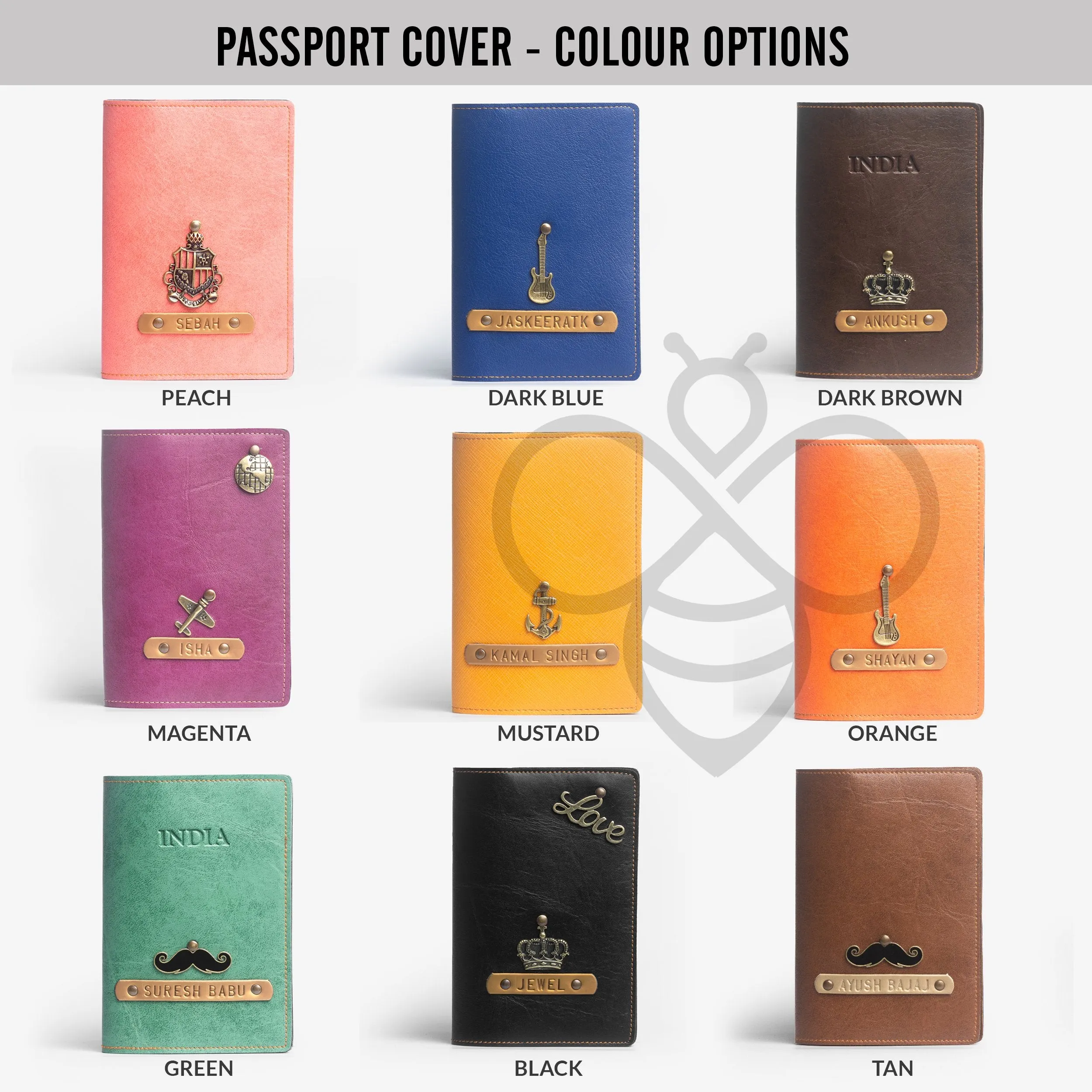 Personalized Couple Passport Cover