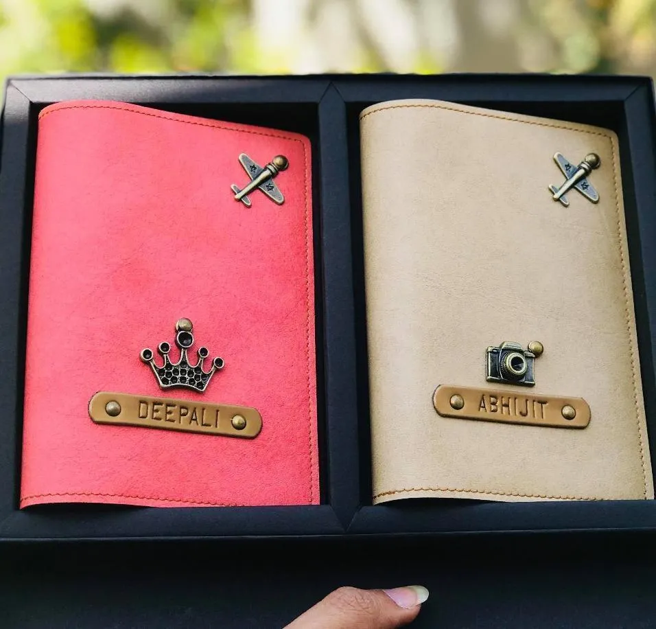 Personalized Couple Passport Cover