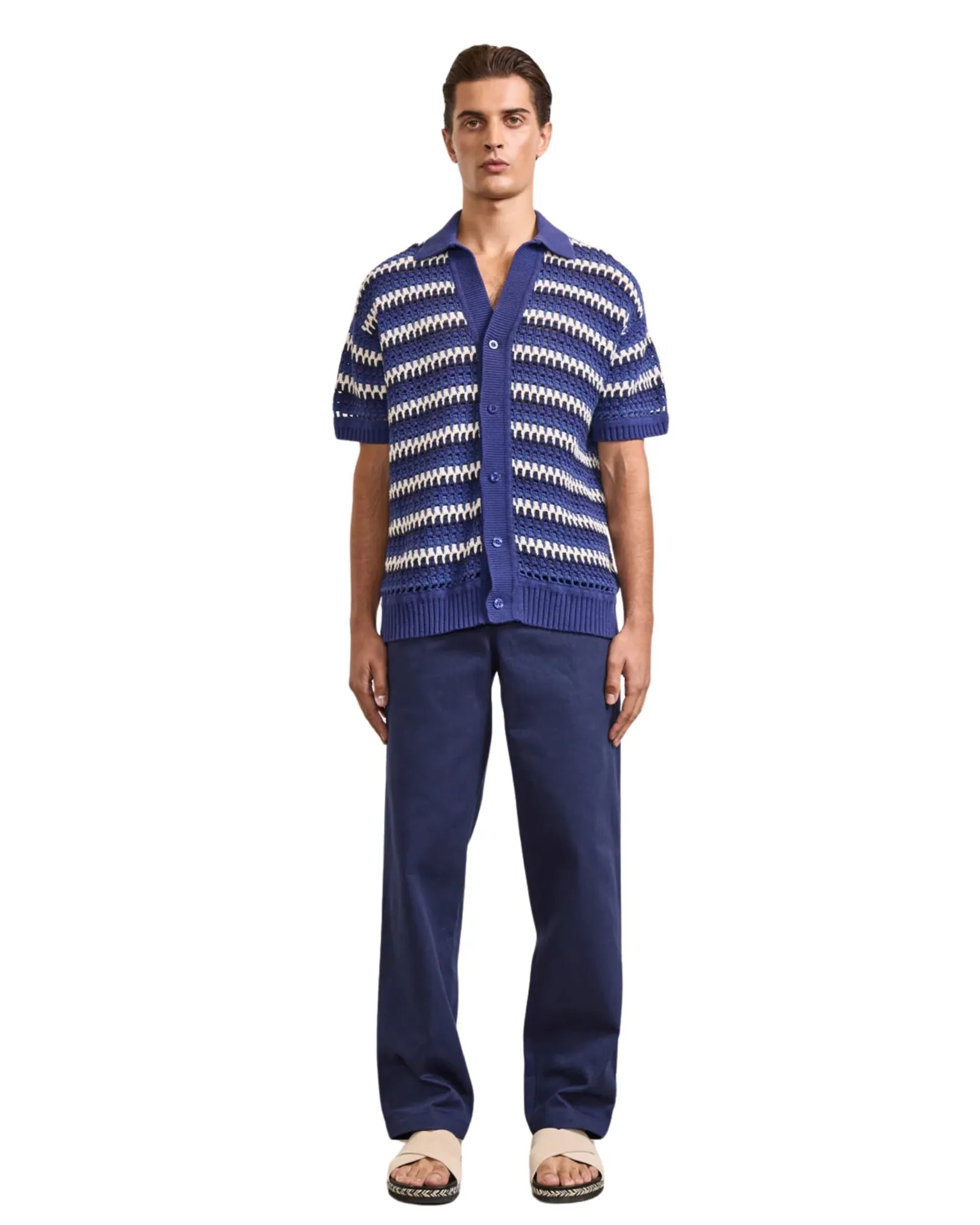 Pinto Crochet Shirt SS - Dusk
