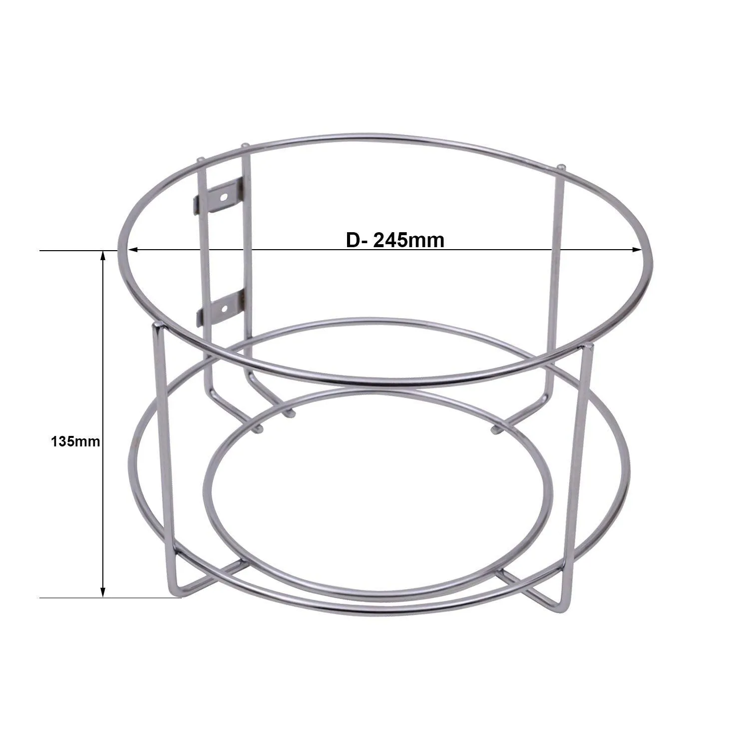 Planet Stainless Steel Detergent Holder and Bin Holder Bathroom Shelf/Under Sink Detergent Holder/Dustbin Holder/Bucket Holder/Garbage Bin Holder/Dust Bin Storage Rack (Chrome-Wall Mount)