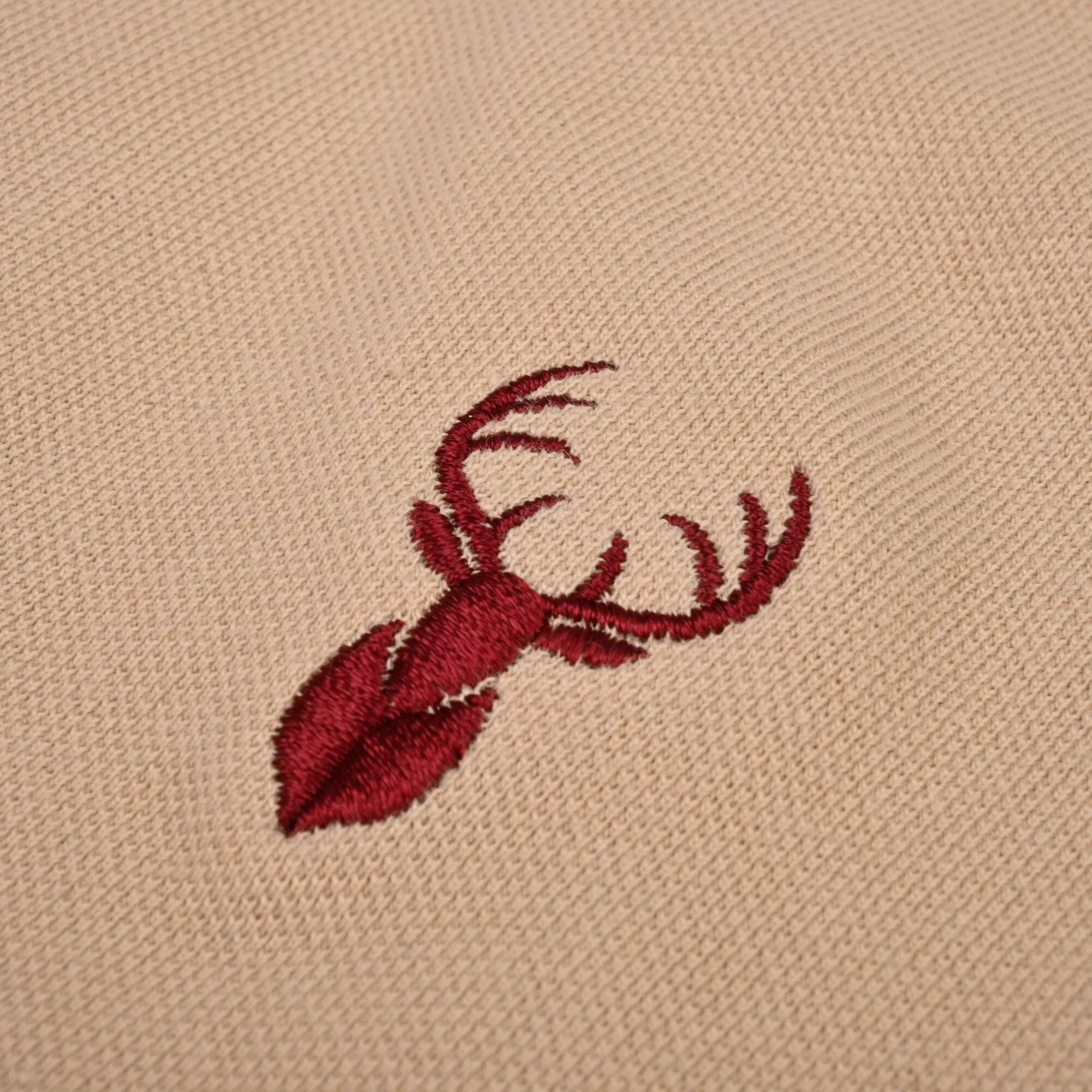Polo Republica Men's Noble Deer Embroidered Short Sleeve Polo Shirt