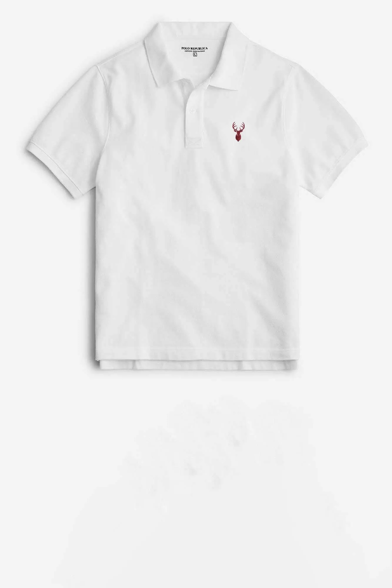 Polo Republica Men's Noble Deer Embroidered Short Sleeve Polo Shirt