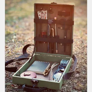 Portable Writers Messenger Wood Box Artist Tool Box for Outdoor Painting