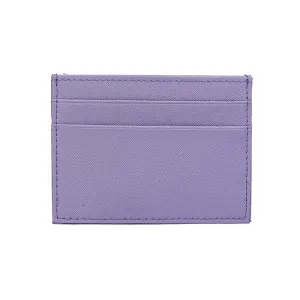 Purple Grained Leather Card Holder 紫色真牛皮信用卡套 CH19004a
