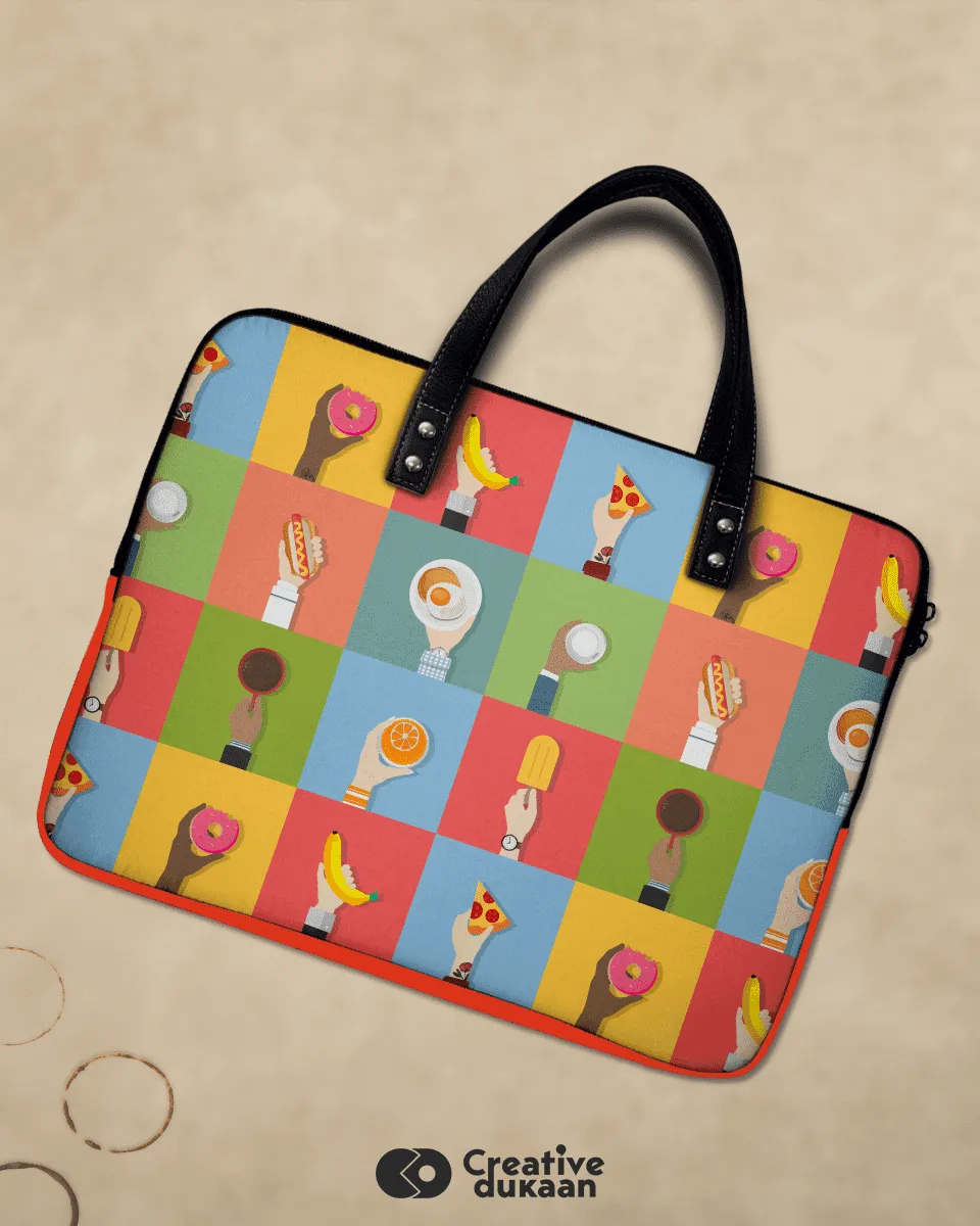 Quirky Colourful Foodie Laptop Sleeves