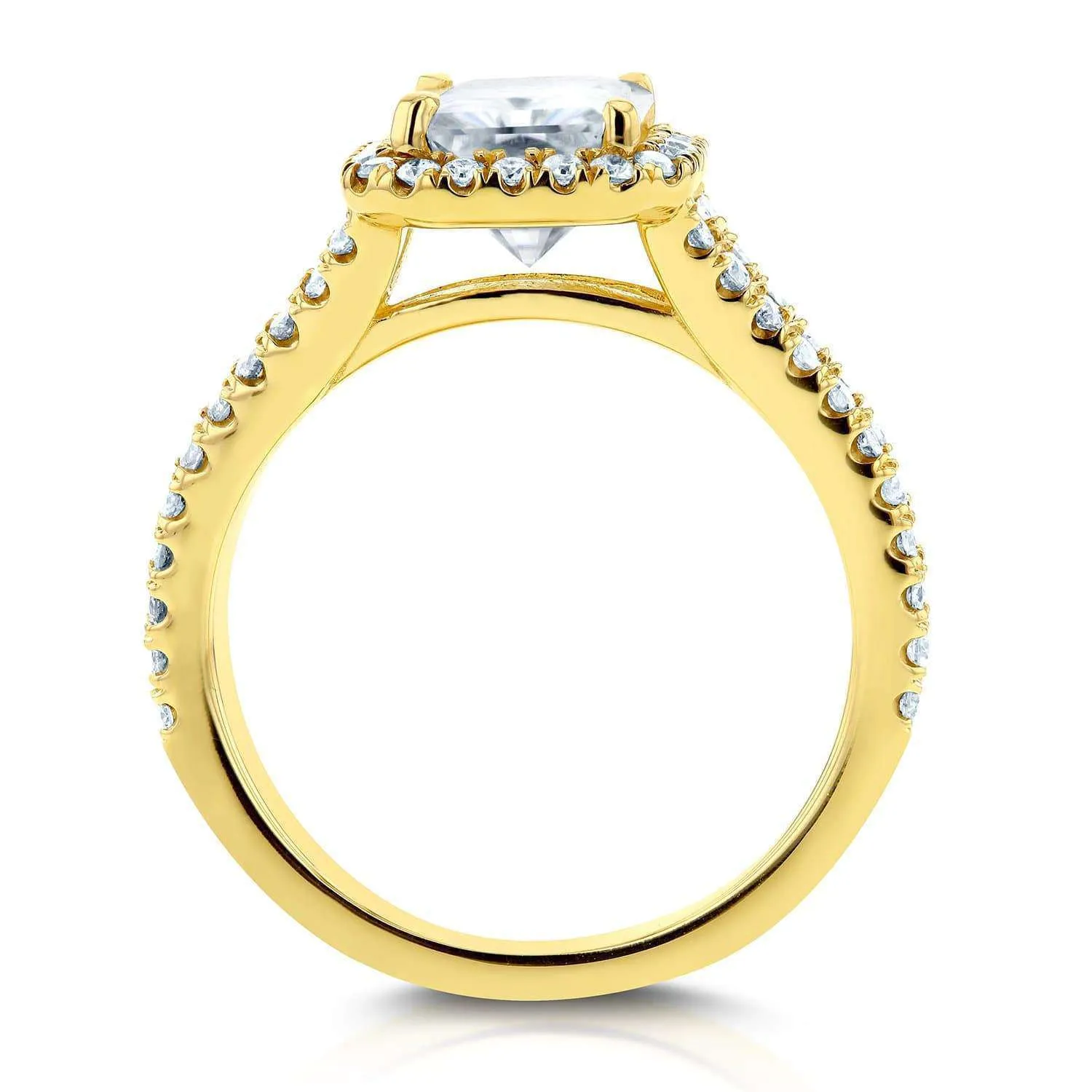 Radiant 8x6 Halo Double Band Ring