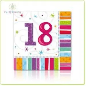Radiant Birthday Napkins - 18th