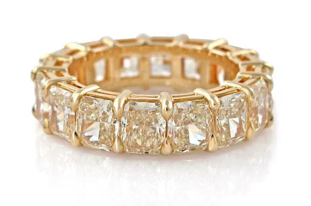 Radiant Cut Fancy Yellow Diamond Eternity 8.35ct tw