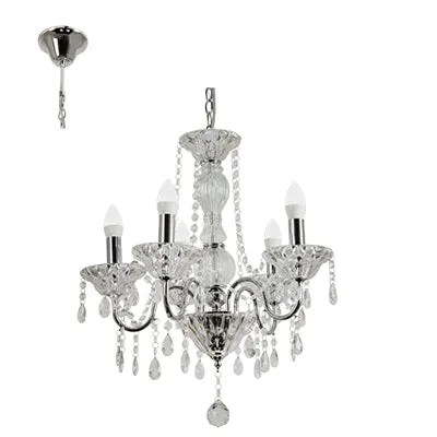 Radiant Lighting RCH67 Panache 5LT Chandelier Chrome 5xE14 JP316-CH/CL