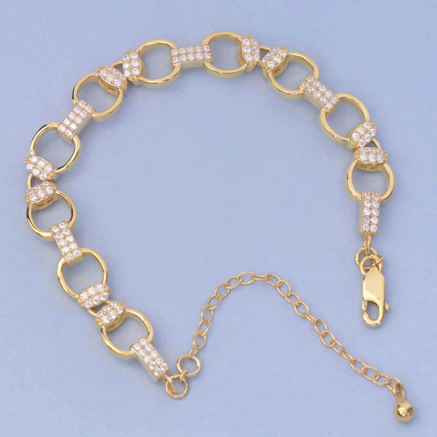 Radiant Link Chain Silver Bracelet