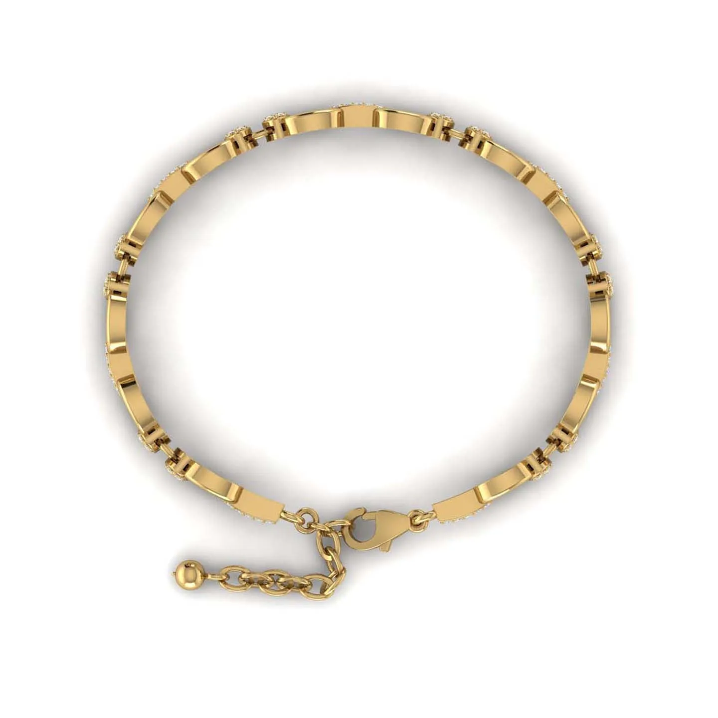 Radiant Link Chain Silver Bracelet
