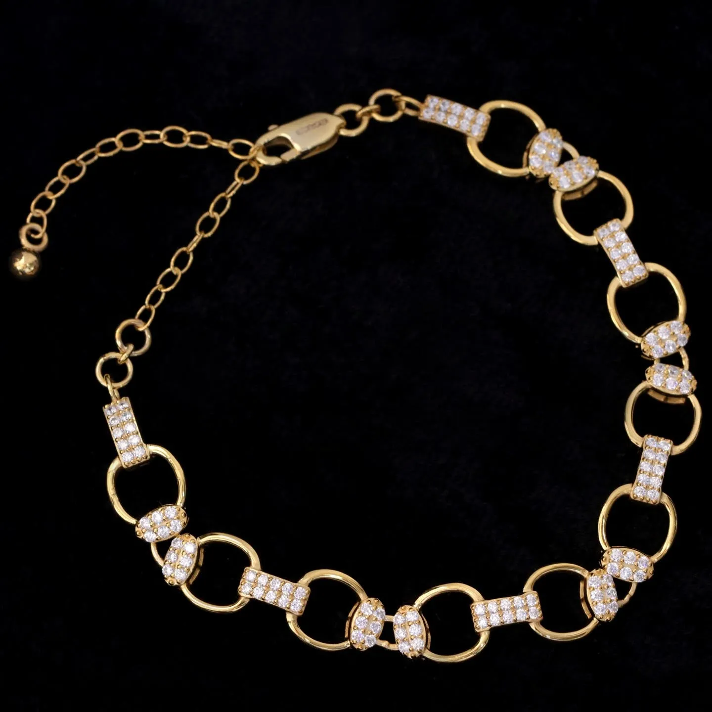 Radiant Link Chain Silver Bracelet