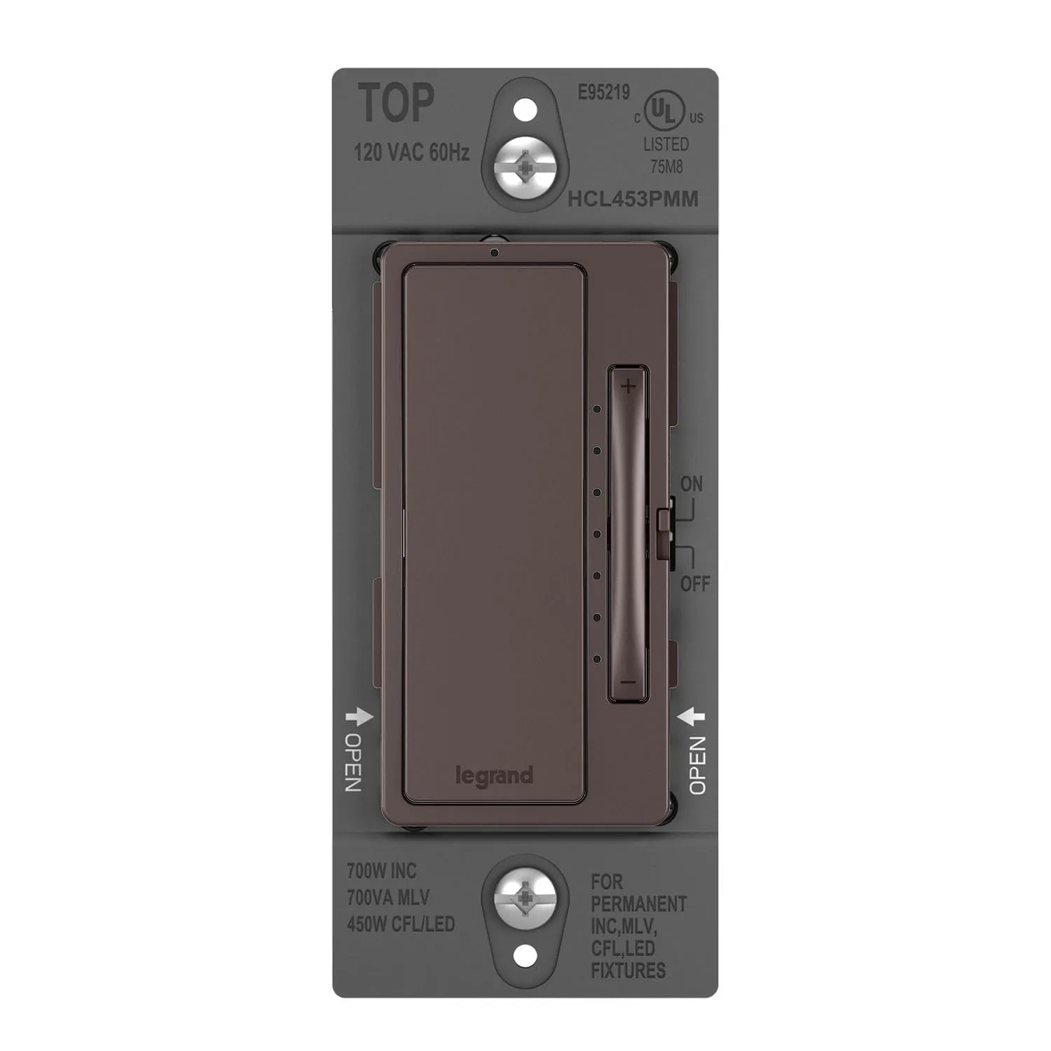 radiant Multi-Location Master Dimmer Switch, 450 Watts LED|MLV, Dark Bronze