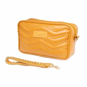Rangoon Mustard Quilted Crossbody Bag
