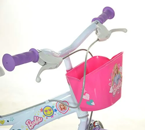 Robbie Toys 166R-BA Dino Bikes 16-Inch Barbie Balance Bicycle Kids, White-Pink, 16 Inch