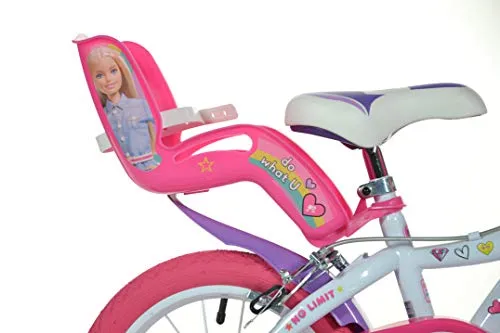 Robbie Toys 166R-BA Dino Bikes 16-Inch Barbie Balance Bicycle Kids, White-Pink, 16 Inch