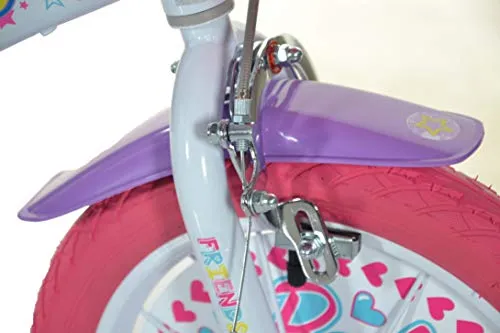 Robbie Toys 166R-BA Dino Bikes 16-Inch Barbie Balance Bicycle Kids, White-Pink, 16 Inch