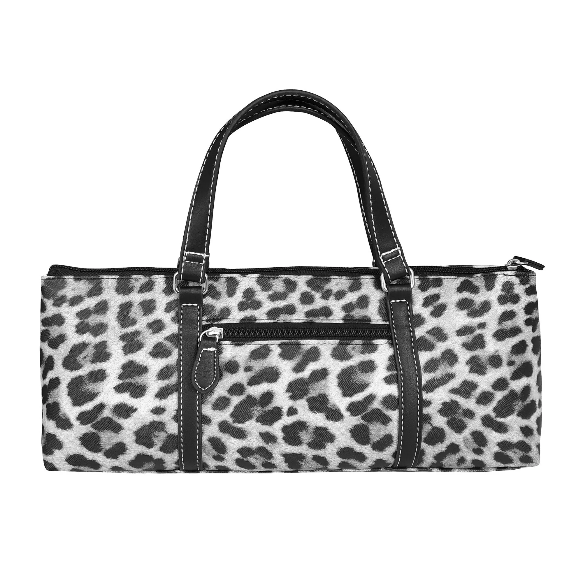 Sachi Insulated Wine Purse Leopard Grey