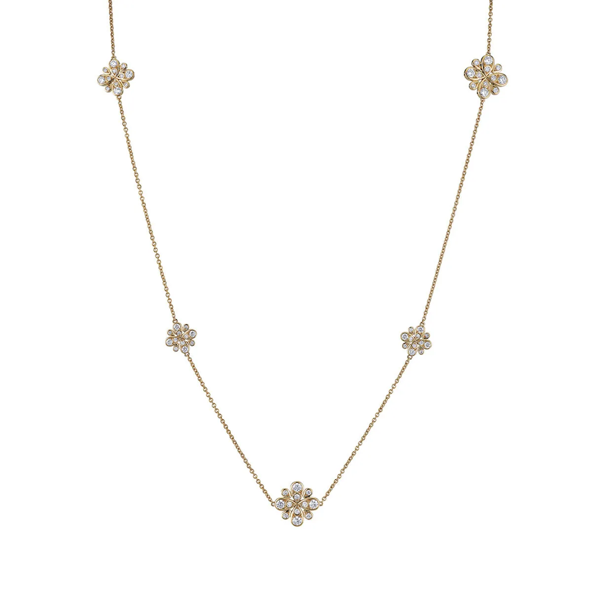Scallop Jubilee 5 Cluster Station Necklace