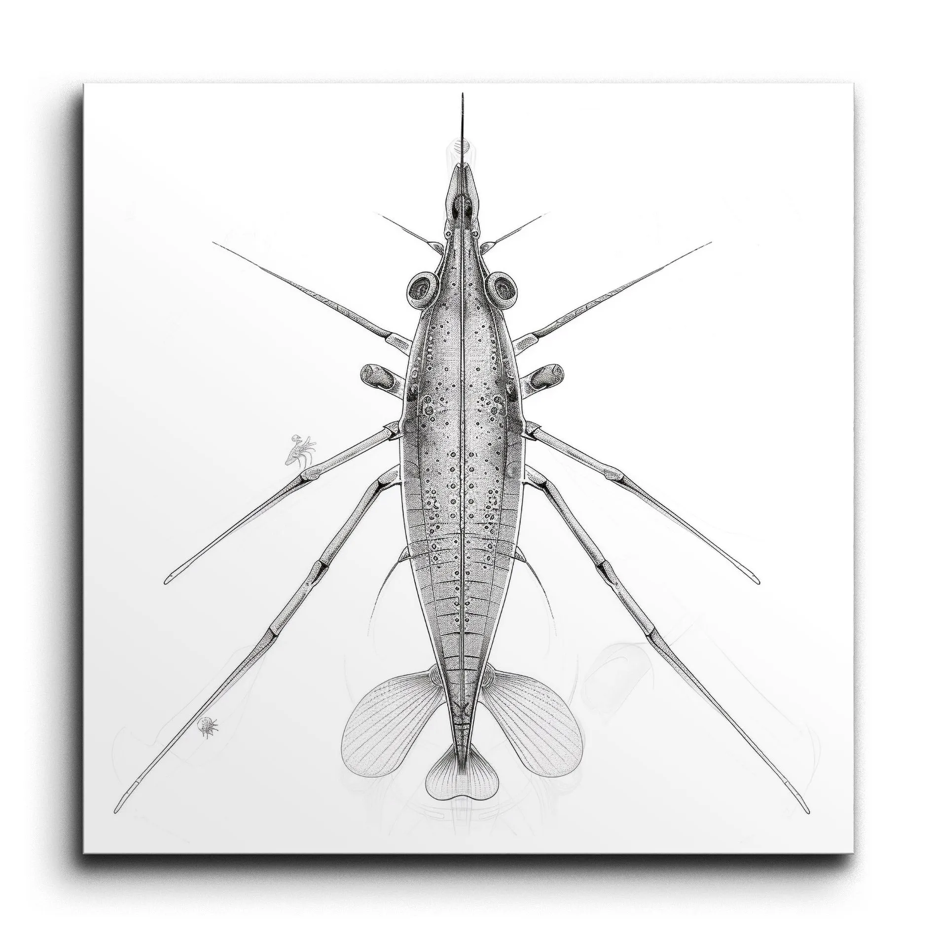 Shrimp Anatomy: Monochrome Masterpiece